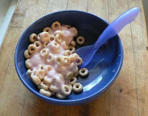 Breakfast Cereal for a Toddler. This is a good idea to change things up a little!