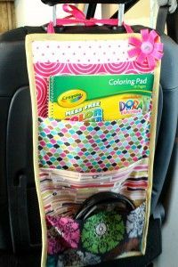 Car Organizer DIY – Brilliant!  I think this might prevent my 18 month old from having temper tantrums when getting in the