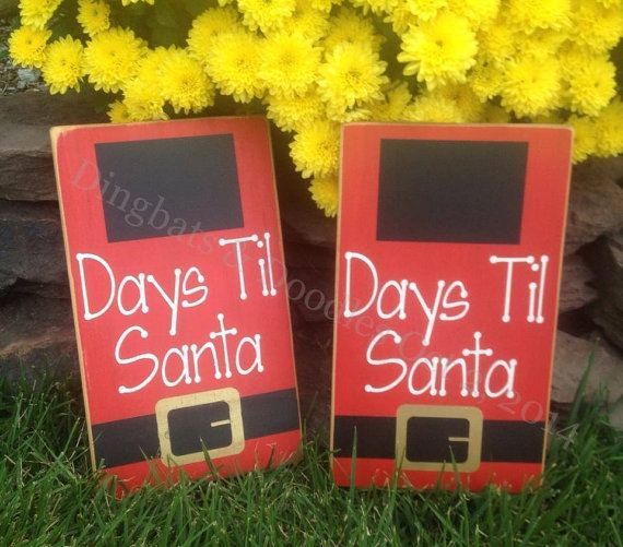 Chalkboard Days til Santa countdown sign   by Dingbatsanddoodles
