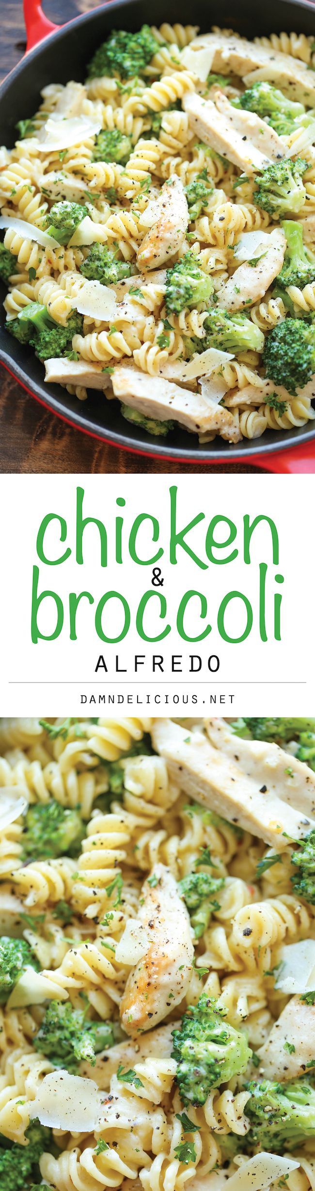 Chicken and Broccoli Alfredo – So easy, so creamy and just so simple to whip up in 30 minutes from start to finish – perfect for