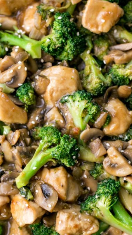 Chicken Broccoli and Mushroom Stir Fry ~ so tasty and much healthier than takeout!