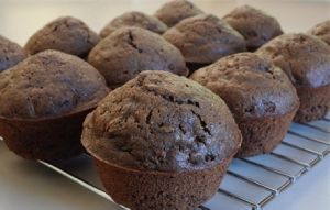 Chocolate Zucchini Muffins 2 pp (recipe with oil, less points maybe with applesauce?)