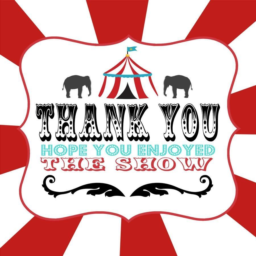 Circus Party thank you cards.