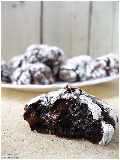 Deep Dark Chocolate Cookies. Flourless and butterless! I do believe I’m going to have to make these :)