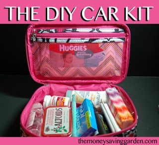 DIY Car Kit. This would really come in handy (in the middle console or glove compartment) for the smaller things!