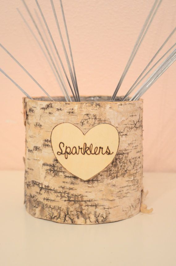 DIY ** For sale is a  sparklers birch basket perfect for a beach, rustic chic, outdoor wedding or special occasion. Birch basket