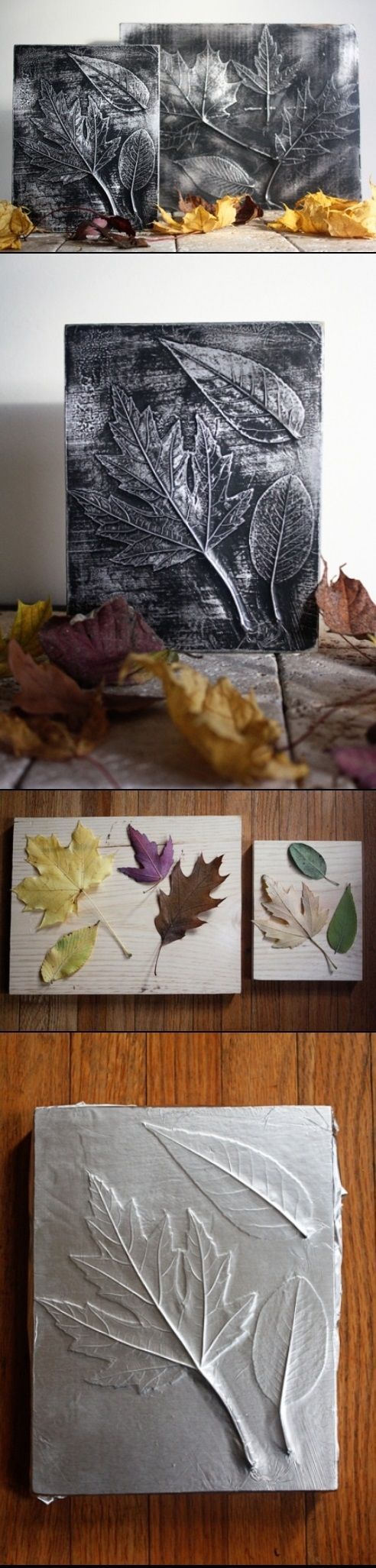 DIY Leaf Decor – DIY Picture. These are so cool!