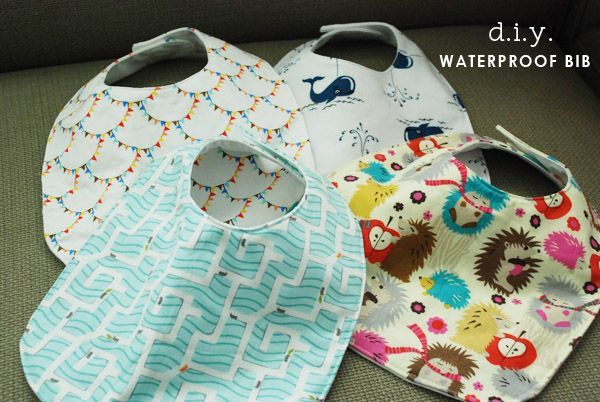 DIY Waterproof Bibs I am so doing this! My daughter was drool queen, so I am preparing for Sam
