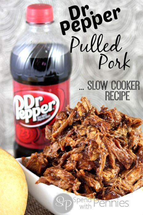 Dr. Pepper Pulled Pork (Slow Cooker Recipe) Love it? Pin it to SAVE it! Follow Spend With Pennies on Pinterest for more great