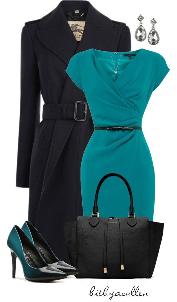 “Dressy in Teal” by bitbyacullen on Polyvore…love the ombre shoes!!!