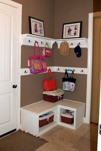 Drop zone when you don’t have space for a mud room @ DIY Home Design