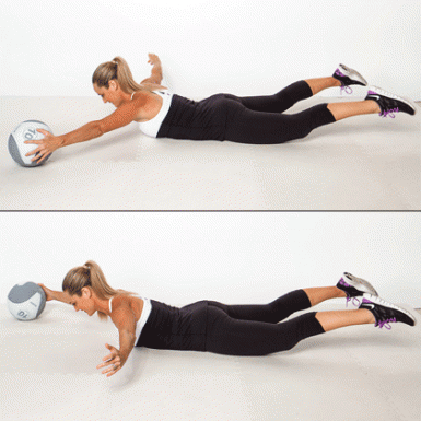 Extension Pass – Medicine Ball Exercises: Burn Fat and Flatten Your Belly – Shape Magazine