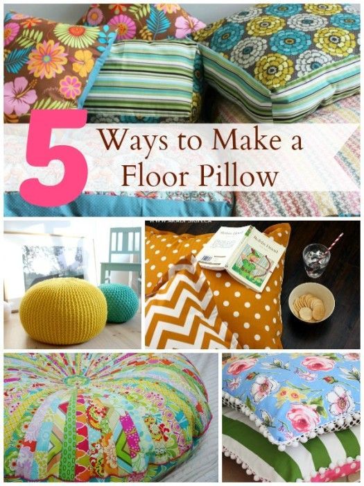 Five DIY tutorials to make floor pillows and poufs