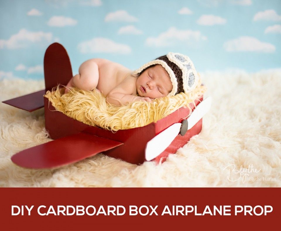 Follow these step-by-step instructions to make your own airplane newborn photography prop.