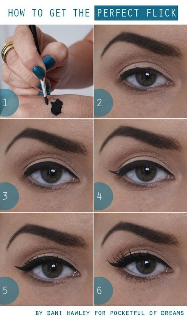 For a more toned-down look, try this teensy flick. | 15 Easy Hacks For Perfect Eyeliner