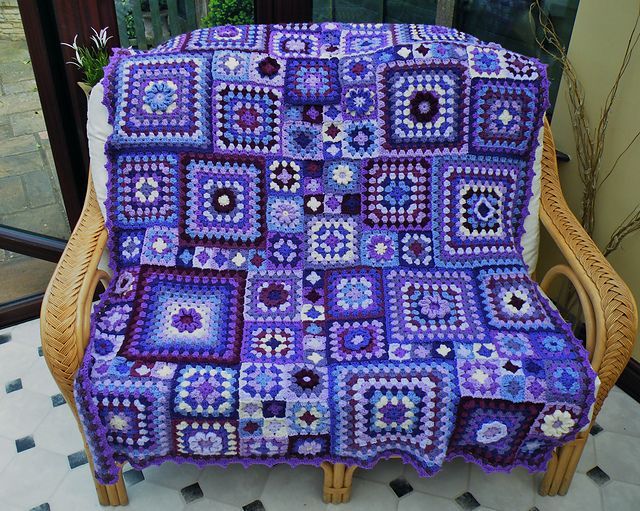 Gorgeous granny variety afghan #crochet