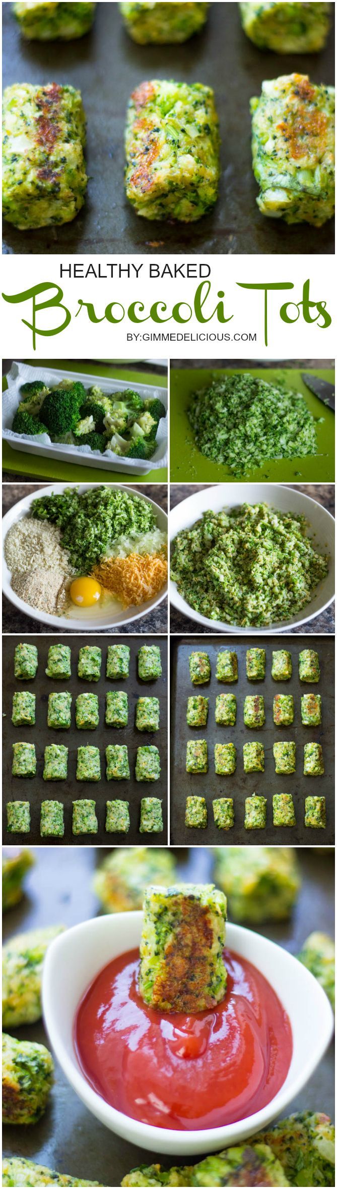 Healthy Baked Broccoli Tots are the perfect low-fat snack!