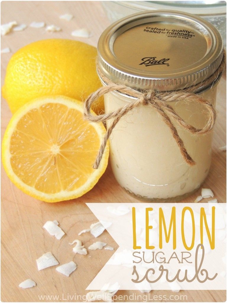 Homemade Sugar Scrub Recipe | How to Make Your Own Sugar Scrub 1C sugar 1/4 C coconut oil.EO Lemon or your favorite!