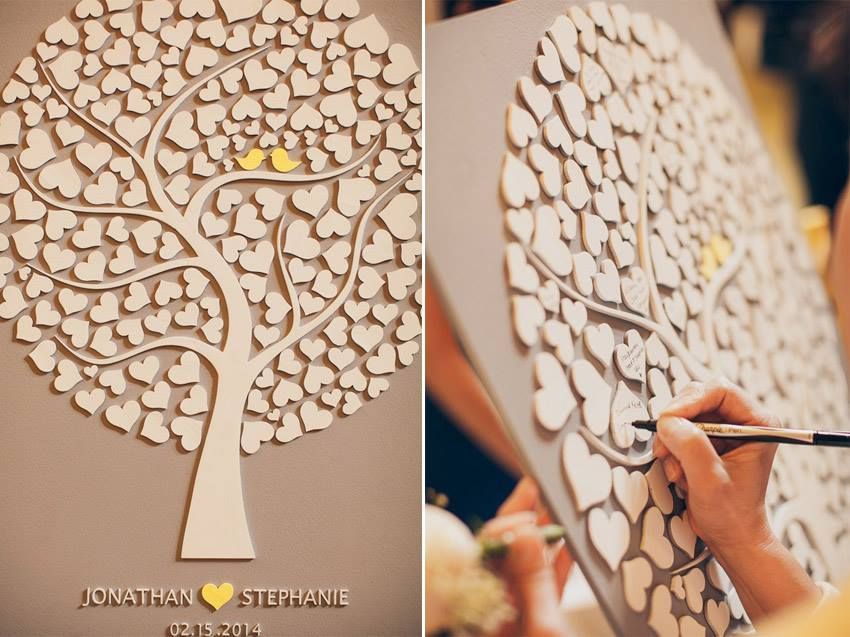 I love this idea of a wedding tree as a keepsake for after the wedding.
