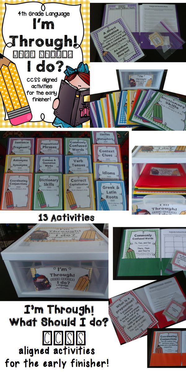 Im Through! What Should I do? 4th Grade CCSS Aligned Language Activities. 13 Activities and Answer Key! **Each of these activities