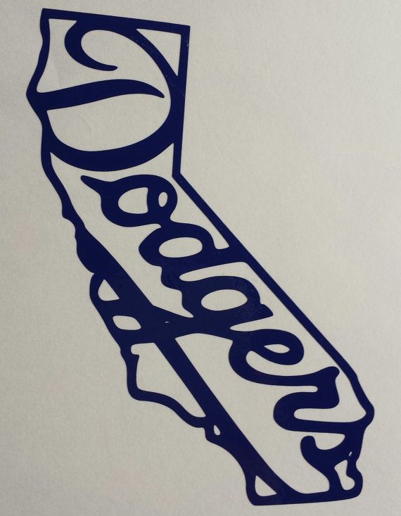LA Dodgers Cali shaped Vinyl Decal by RealLifeSims on Etsy, $5.00