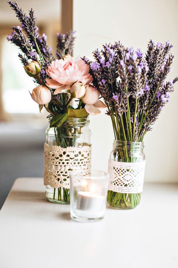 Lavendel-Details für die Hochzeit! #Hochzeit #Deko #DIY #Kreativ