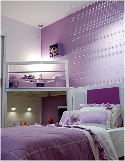 lilac-bedroom-for-girls-purple-dormitory.jpg 484624 pixels Love the little upper room. Wish I could have this in my room!