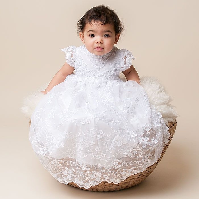 Lily Christening Gown (Girl) | Cotton Baptism Outfits & Dresses