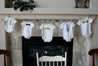 Little Man shower theme – beautifully done! Little mustaches and ties : )