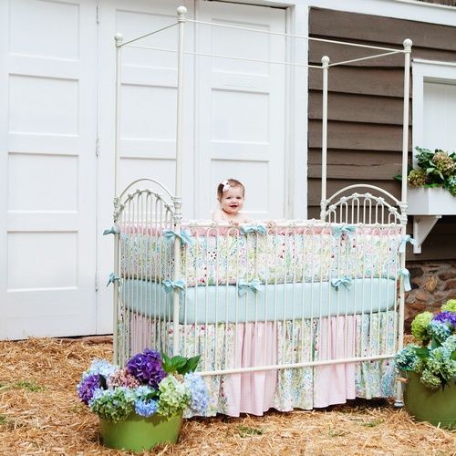 Love Birds Crib Bedding | Baby Girl Crib Bedding in Pink Blue and Green | Carousel Designs 500×500 image