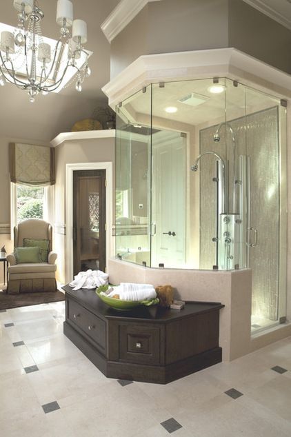 Love this shower – especially how the top is “built in”