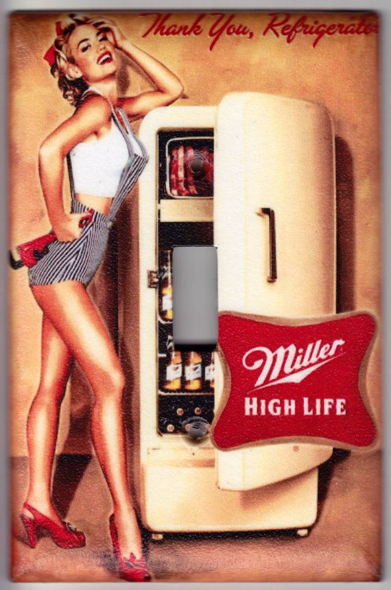 Miller High Life Beer / Vintage Pin Up Girl by SpottedDogStudios, $8.00