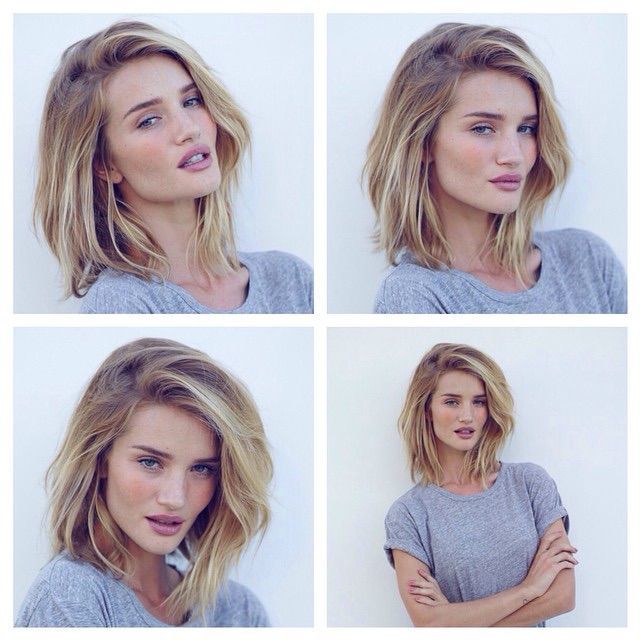 Model and actress Rosie Huntington-Whiteley cut her hair mid-length at the end of last year, but decided to cut it even shorter