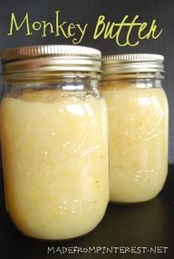 Monkey Butter Recipe: Over 38,000 pins, made with bananas, pineapple, coconut, sugar and lemon juice.