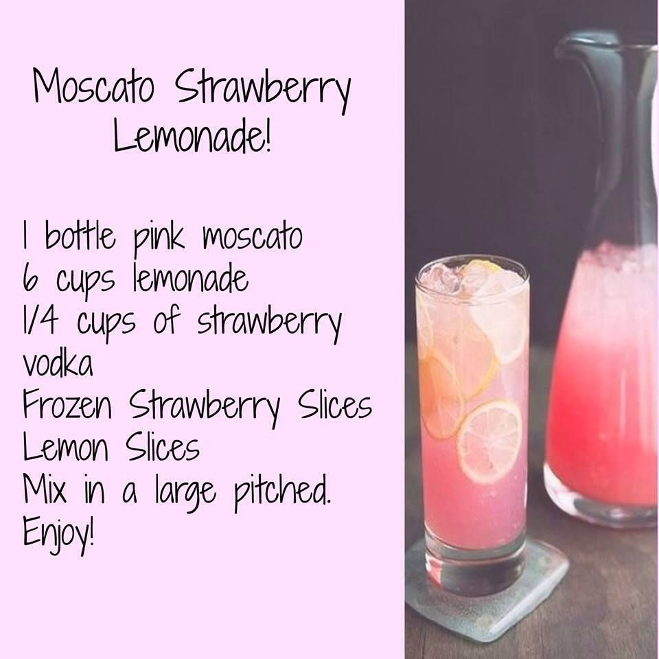 Moscato Strawberry Lemonade -Your guests are sure to love this refreshing Moscato Strawberry Lemonade! It’s a very easy recipe,
