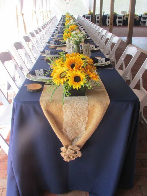 navy+and+burlap+wedding+ideas | Sunflower & Burlap Inspiration