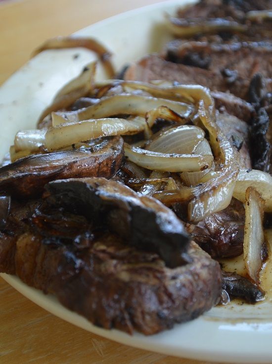 New York Strip Steak with Buttery Mushrooms & Onions | My Halal Kitchen   #OBEOrganic #Australia #Halal