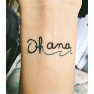 Ohana Tattoo….since we are family and I always think of you when I watch Lili and Stitch