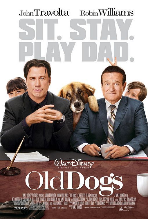 Old Dogs (2009) While preparing for an important business deal, two clueless bachelors (John Travolta, Robin Williams) become the