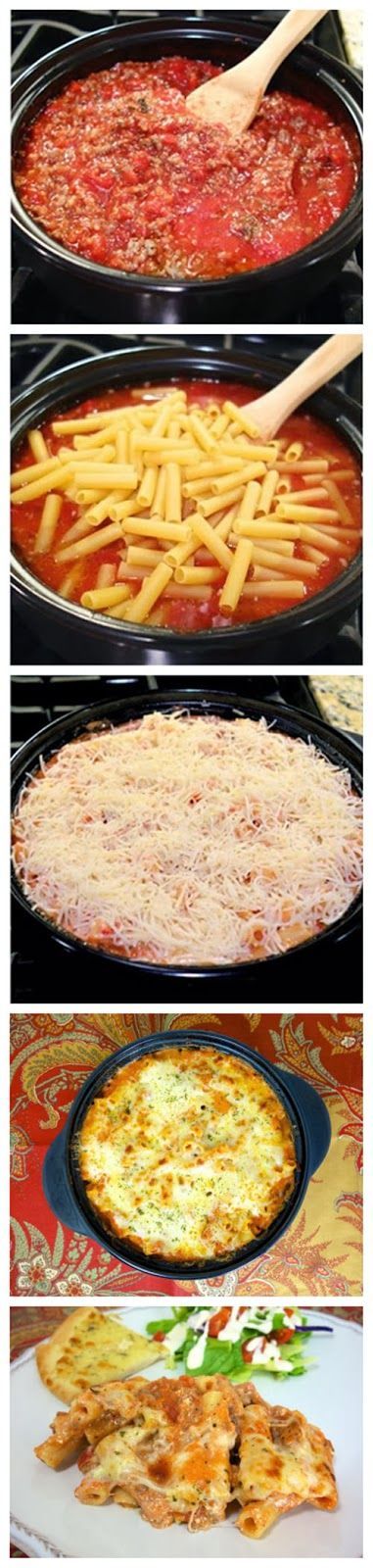One-Pot Baked Ziti-use more ricotta cheese and tomatoes next time