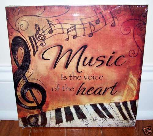 Piano Keyboard Music Is Voice Canvas 4 Your Home Interior Wall Art Decor New | eBay