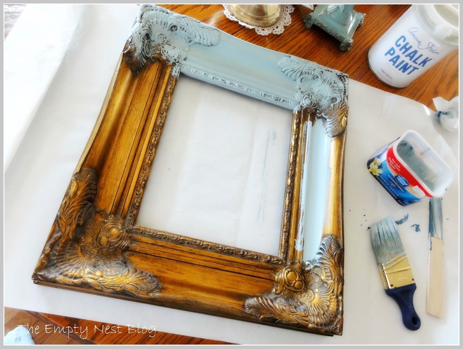 Picture frame beautiful done with Chalk Paint decorative paint by Annie Sloan