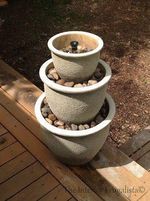 Plant Pots to Water Fountian {step-by-step tutorial} | Interior Frugalista