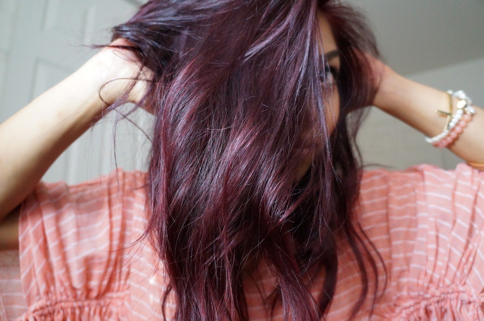 plum highlights on brunette hair | Teaseblendglam Beauty/Fashion/DIY && more!!