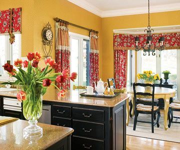 Red and Yellow: This regal combination has been popular in Europe for generations. Pair a deep red with muted golden yellow to