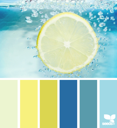 refreshing hues – I feel refreshed just looking at this, let alone sitting by the pool with fresh lemonade. Heck, with colors as