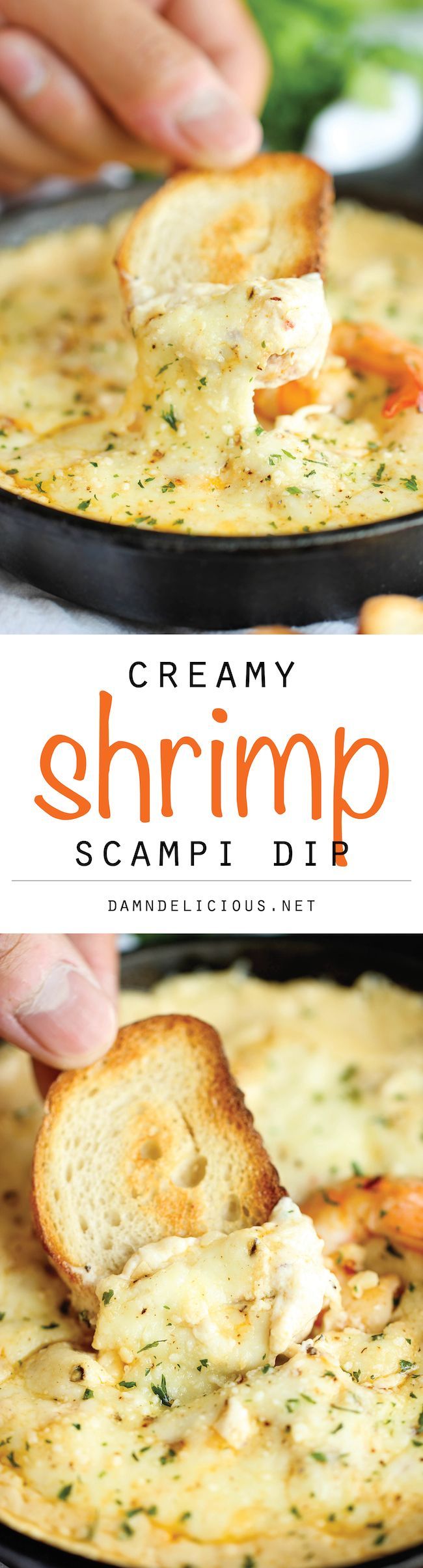 Shrimp Scampi Dip – One of the best (and easiest) dips I’ve ever had, baked to absolute creamy, cheesy perfection!