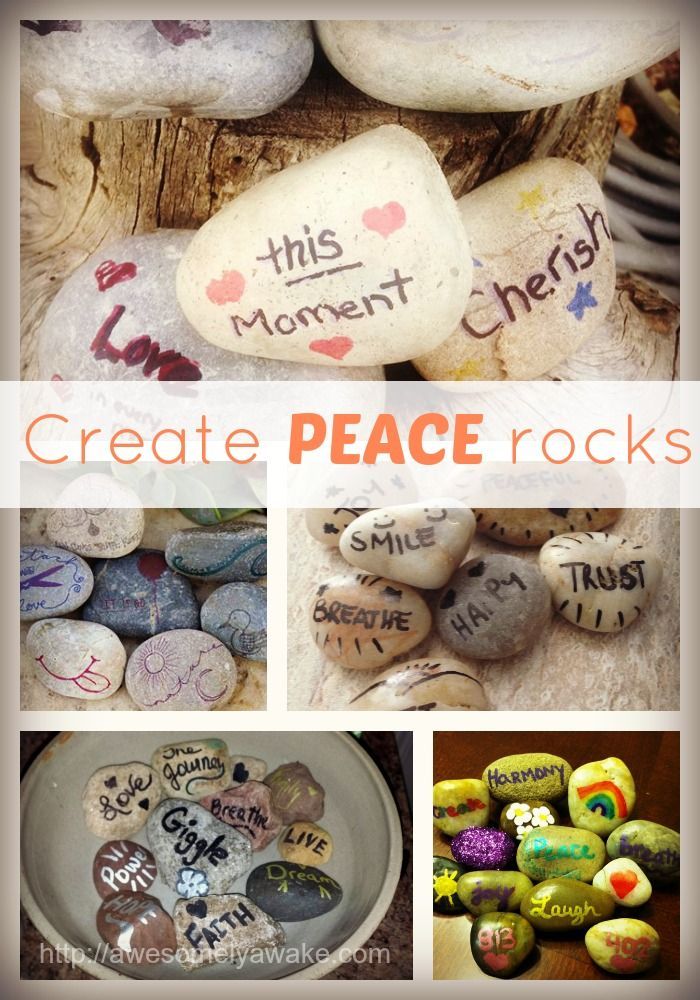 Simple, DIY Peace Rocks to help YOU feel more peaceful as you move through the challenging moments of your day