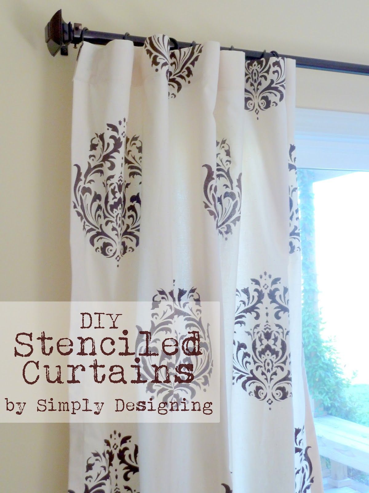 Simply Designing with Ashley: DIY Stenciled Curtains and a {GIVEAWAY} from Cutting Edge Stencils