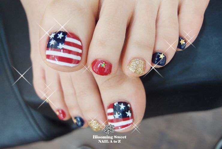 So cute for 4th of July! (Except with silver glitter. ;) )